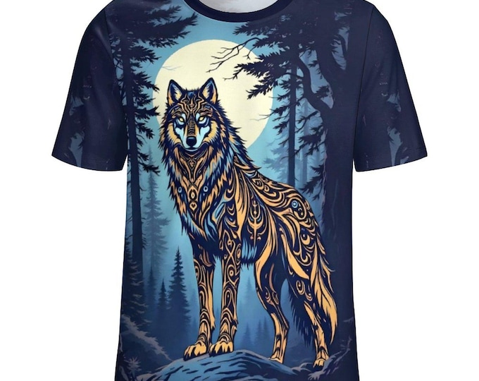 First Nations Indigenous Shirt, Native Wolf T-Shirt for Sale by Swaggy Shirt on Etsy, America Wolf Shirt, Spirit Animal Tee, Bear Lover Gift