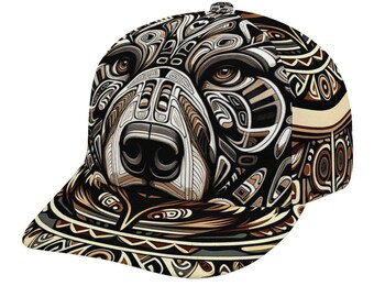 Indigenous First Nation Native Bear Hat for Sale by Swaggy Shirt on Etsy, Bear Dad Cap, American Bear Hat, Gift for Him, Native American Hat