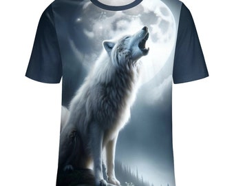 Spirit Wolf T-Shirt for Sale by Swaggy Shirts on Etsy, Animal Lover Shirt, Wolf Graphics T-Shirt, Wolf Spirit Animal Tee, Wolf Lovers Gifts