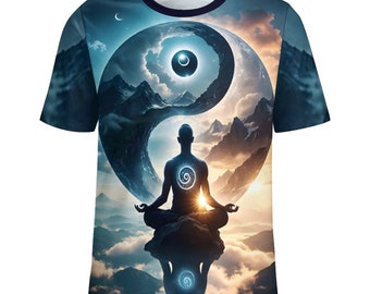 T-shirt mystieke yoga te koop van Swaggy Shirts on Etsy, shirt yogaliefhebber, meditatie-T-shirt, shirt namaste, shirt yogacadeau, shirt spiritueel