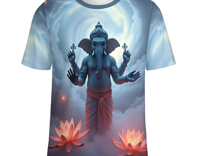 Magical Ganesh T-Shirt for Sale by Swaggy Shirts on Etsy, Mystical Ganesh Shirts, Ganesh Design Tee, Hindu God Gifts, Lord Ganesha T-Shirt