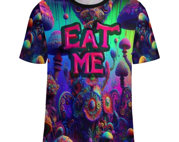 Magic Mushrooms Shirt, Psychedelic Mushroom Eat Me T-Shirt for Sale by Swaggy Shirts on Etsy, Trippy Mushroom Tee, Mushroom Lovers Clothing