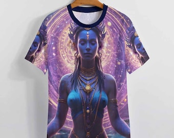 T-shirt spirituele yoga-meditatie te koop van Swaggy Shirts op Etsy