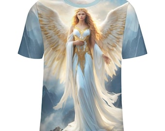 Angel T-Shirt for Sale by Swaggy Shirt on Etsy, Angel Wings Shirt, Ladies Angel T-Shirt, Angel Design Tee, Angel Lover Shirt, Angel Gift Tee
