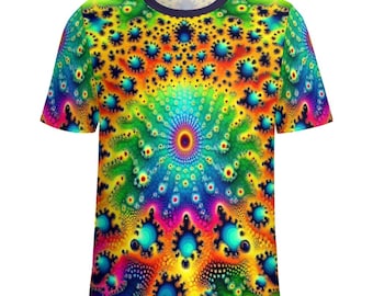 Men's Trippy Fractal Shirt for Sale by Swaggy Shirts on Etsy, Mandelbrot Shirt, Psychedelic Art T-Shirt, Festival Clothing, Gifts for Father