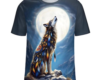 Spirit Wolf T-Shirt for Sale by Swaggy Shirts on Etsy, Animal Lover Shirt, Wolf Graphics T-Shirt, Wolf Spirit Animal Tee, Wolf Lovers Gifts