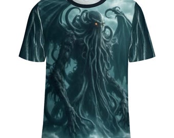 Cthulhu T-Shirt For Sale by Swaggy Shirts, Halloween Tee, Mythical Creature Shirt, Mythological Creatures, Cthulhu Tee For Purchase