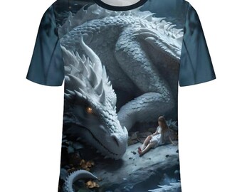 Dragon Guardian T-Shirt for Sale by Swaggy Shirts on Etsy, Dragon Lovers Shirt, Fantasy Dragon Shirt, Dragon Graphic Tee, Animal Lover Gifts