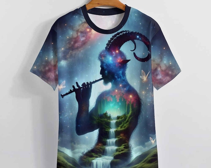 Mystical God Pan T-Shirt for Sale by Swaggy Shirts on Etsy, Forest God Shirt, Wiccan God Tee, The God Pan Shirt, Spiritual Gift Clothing