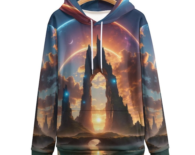 Fantasy World Hoodie for Sale by Swaggy Shirts on Etsy, Mystical World Hoodie, Adventure Hoodie, Nature Lover Gift Sweater, Mountain Hoodie