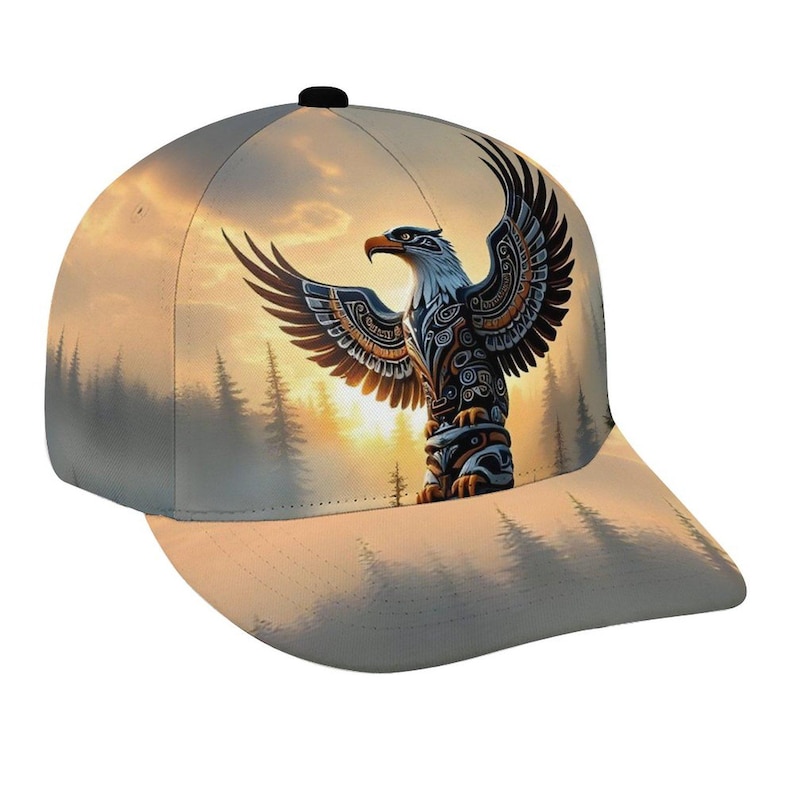 Indigenous First Nation Native Eagle Hat for Sale by Swaggy Shirt on Etsy, American Eagle Cap, Thunderbird Baseball Hat, Native American Hat image 2