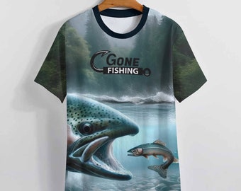 Steelhead Fishing Shirt, Gone Fishing T-Shirt by Swaggy Shirts on Etsy, Men's Fishing Shirt, Funny Fishing T-Shirts, Fisherman Shirt Gifts