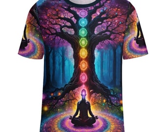 Tree of Life T-Shirt for Sale by Swaggy Shirts on Etsy, Chakra Shirt, Women's Meditation T-Shirt, Spiritual Gift Shirt, Unisex Yoga Clothing