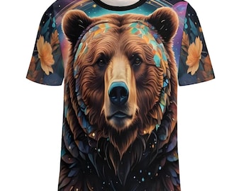 Bear T-Shirt for Sale by Swaggy Shirts on Etsy, Grizzly Bear Shirt, Spirit Animal Tee, Bear Graphic T-Shirt, Animal Shirt, Bear Lovers Gifts