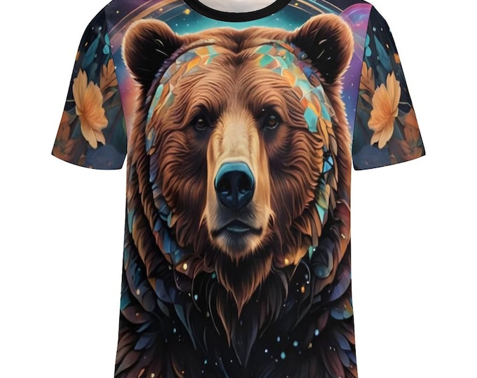 Bear T-Shirt for Sale by Swaggy Shirts on Etsy, Grizzly Bear Shirt, Spirit Animal Tee, Bear Graphic T-Shirt, Animal Shirt, Bear Lovers Gifts