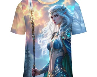 Warrior Elven Goddess T-Shirt for Sale by Swaggy Shirts on Etsy, Women's Goddess Shirt, Mythical Goddess T-Shirt, Magical Goddess Gift Shirt