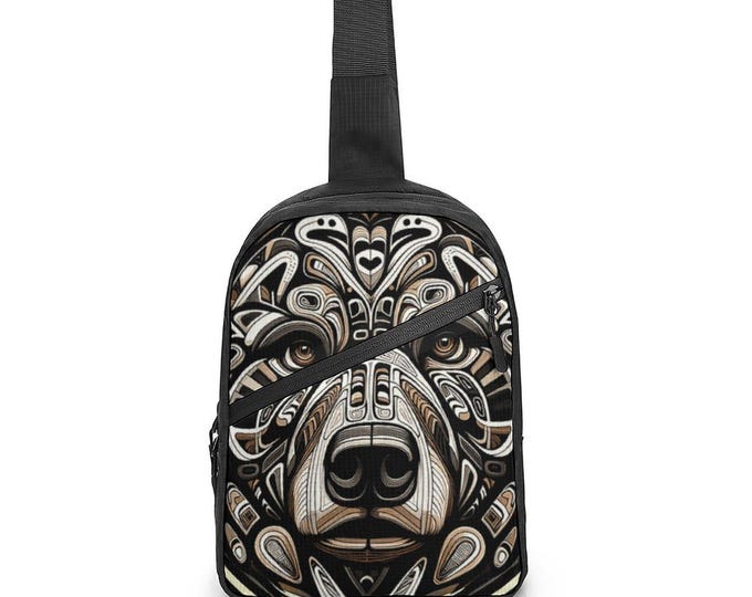 Indigenous First Nations Native Bear Crossbody Sling Bag for Sale by Swaggy Shirts on Etsy, American Bear Shoulder Bag, Bear Lovers Gift Bag