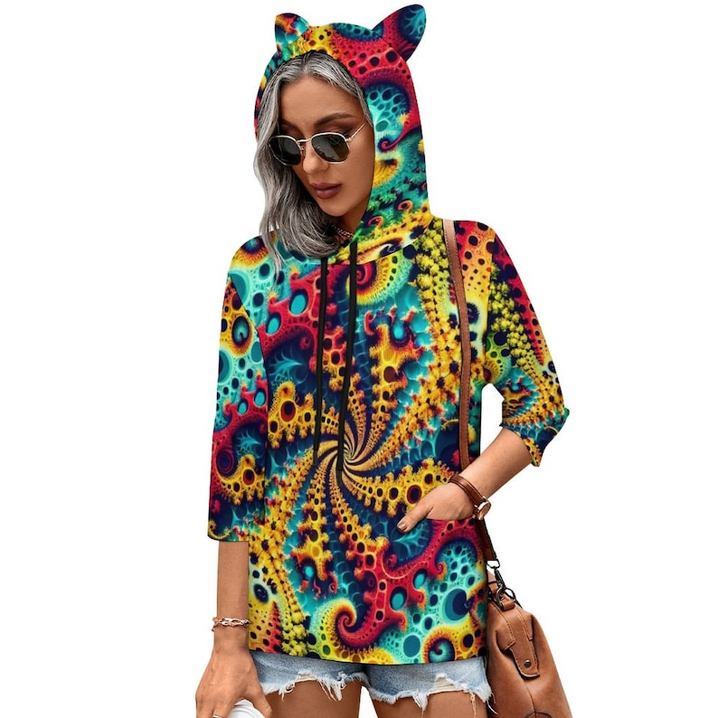 Abstract Psychedelic Graffiti Women's Hoodie