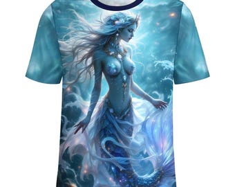 Maglietta sirena in vendita da Swaggy Shirt su Etsy, maglietta sirena mitologica, maglietta grafica sirena, magliette sirena magica, maglietta sirena vintage