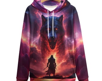 Wolf Hoodie for Sale by Swaggy Shirts on Etsy Store, Men's Wolf Hoodie, Spirit Animal Hoodie, Funny Wolf Design Hoodie, Animal Lover Hoodie