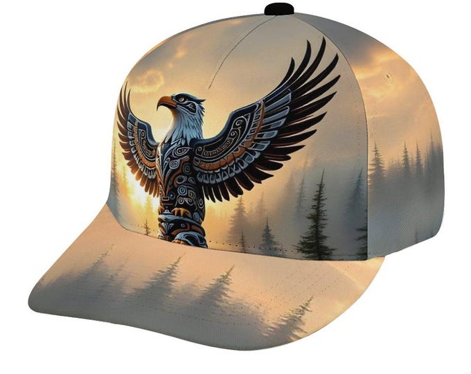 Indigenous First Nation Native Eagle Hat for Sale by Swaggy Shirt on Etsy, American Eagle Cap, Thunderbird Baseball Hat, Native American Hat
