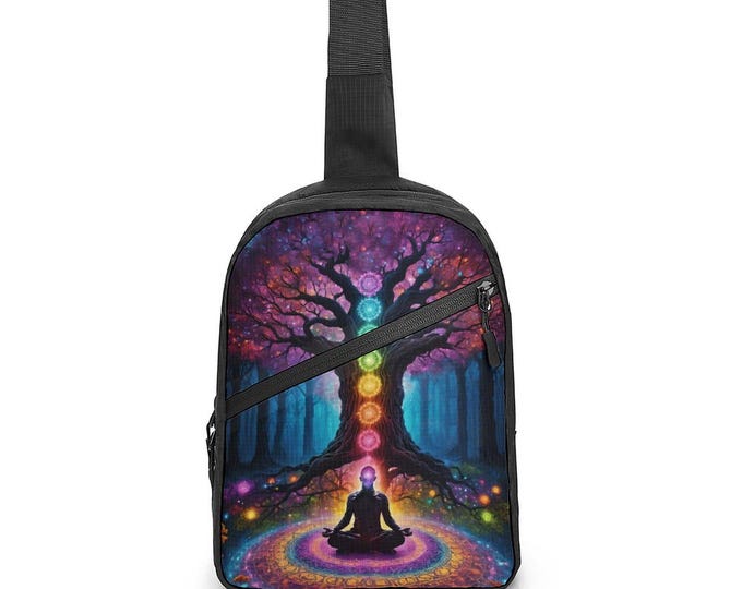 Indigenous First Nations Chakra Tree of Life Yogi Crossbody Sling Bag for Sale by Swaggy Shirts on Etsy, Meditation Shoulder Bag, Yoga Gifts