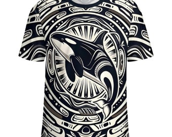 Power Spirit Animal T-Shirt for Sale by Swaggy Shirts on Etsy, Native Orca Whale Shirt, First Nation Tee, Indigenous T-Shirt, Birthday Gift