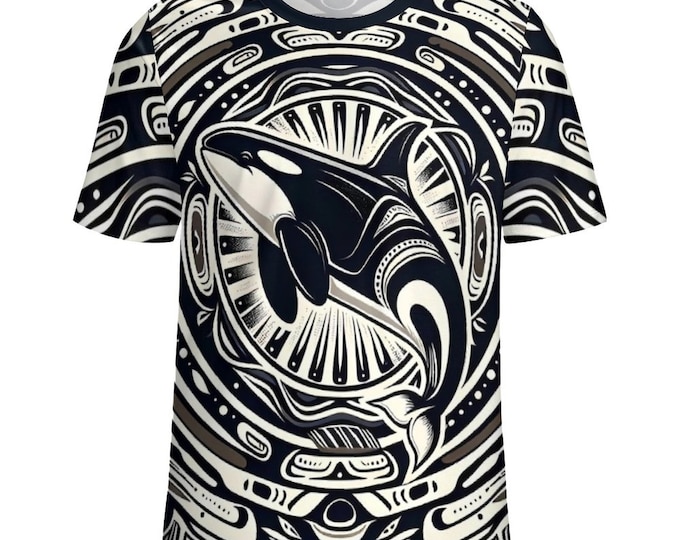 Power Spirit Animal T-Shirt for Sale by Swaggy Shirts on Etsy, Native Orca Whale Shirt, First Nation Tee, Indigenous T-Shirt, Birthday Gift