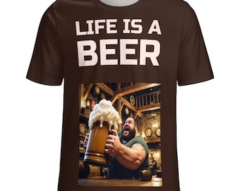 Life Is a Beer T-Shirt for Sale by Swaggy Shirt on Etsy, Funny Saying Shirt, Beer Shirt, Father's Day Tee, Concert Party Shirt, Gift for Him