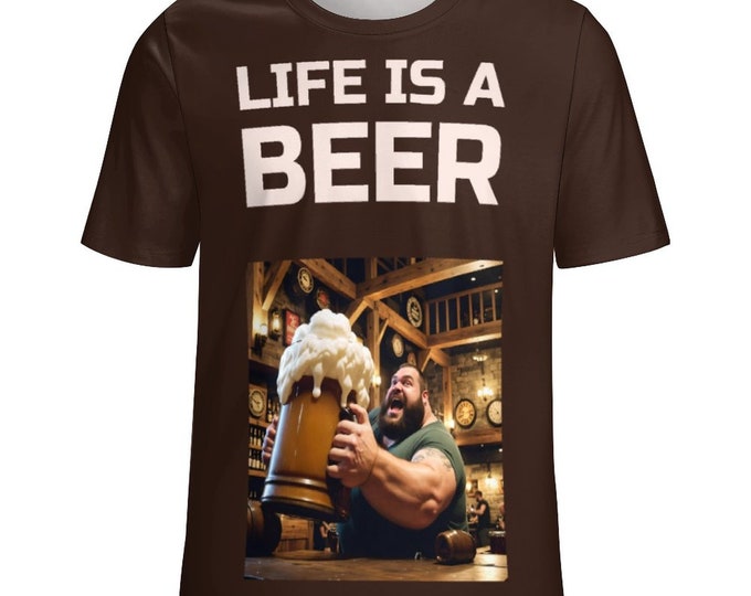 Life Is a Beer T-Shirt for Sale by Swaggy Shirt on Etsy, Funny Saying Shirt, Beer Shirt, Father's Day Tee, Concert Party Shirt, Gift for Him