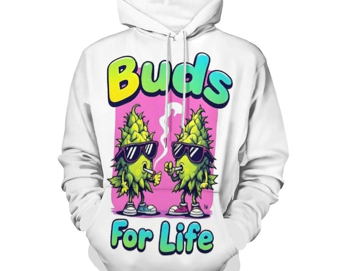 Buds for Life Cannabis Hoodie for Sale by Swaggy Shirts on Etsy, Funny Marijuana Hoodie, Cannabis Lover Hoodie, Weed Hoodie, 420 Stoner Gift