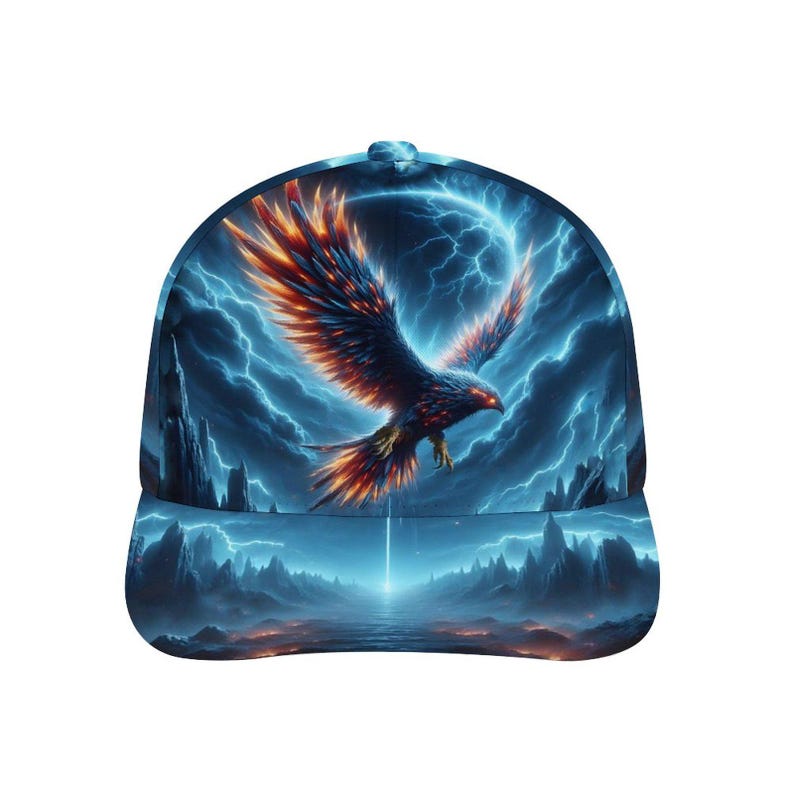 Boné de águia nativa Thunderbird das Primeiras Nações Indígenas à venda pela Swaggy Shirts no Etsy, boné de águia nativa americana, boné de beisebol Thunderbird imagem 2