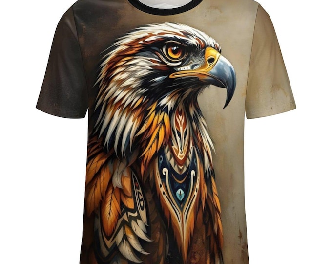 Eagle Graphic Shirt, Native Eagle T-Shirt for Sale by Swaggy Shirt on Etsy, American Eagle Tee, Animal Lover Gift, Eagle Spirit Animal Shirt