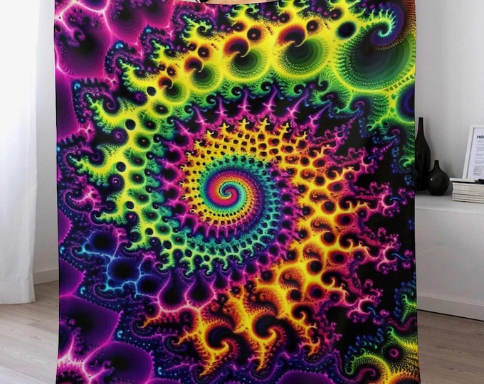 Fractal Flannel Blanket (One-sided Printing)-40"×50"