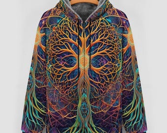 Tree of Life Zippered Hoodie for Sale by Swaggy Shirts Etsy, Nature Lover Sweater, Tree Roots Hoodie, Forest Tree Hoodie, Adventure Hoodie