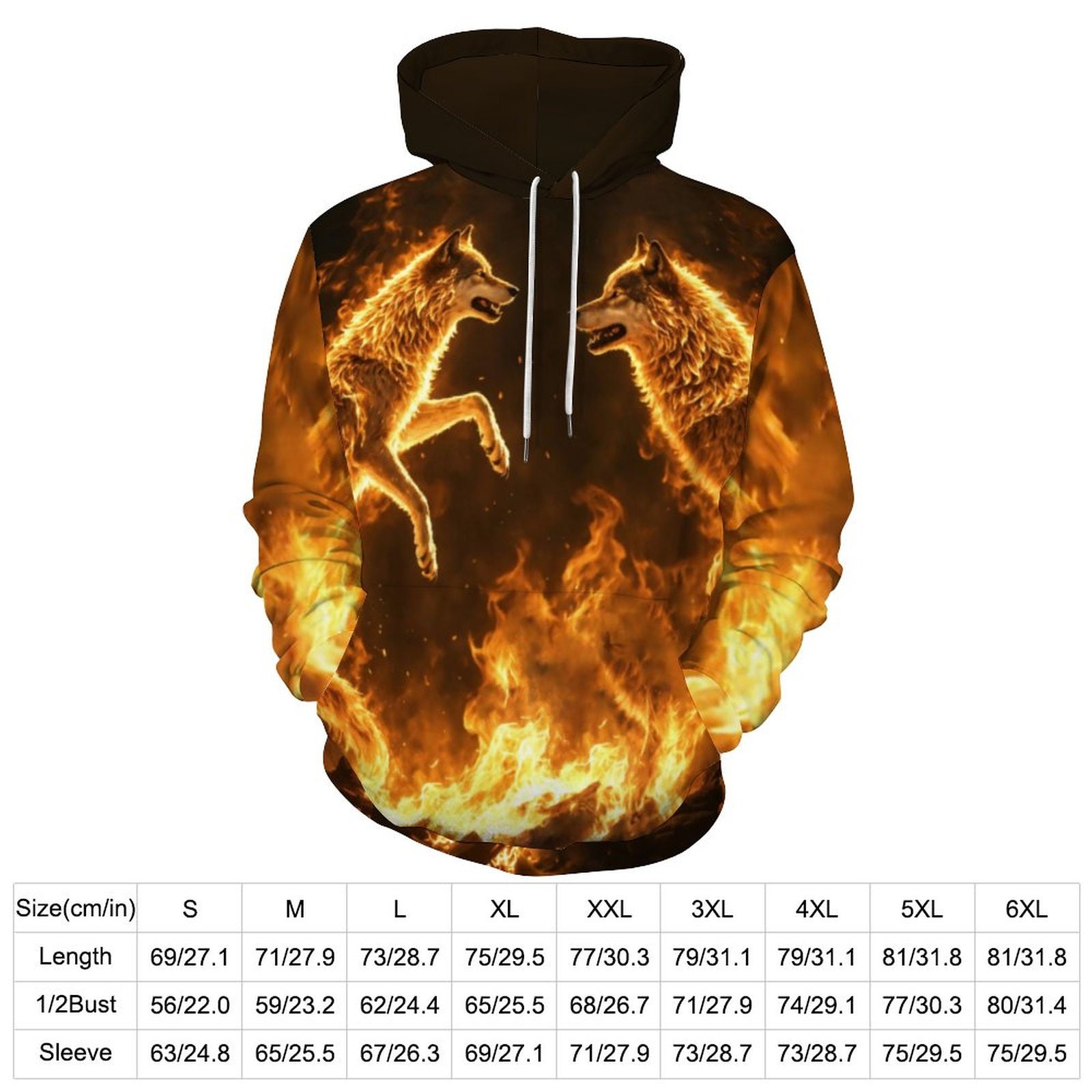 Fire wolf hoodie hotsell