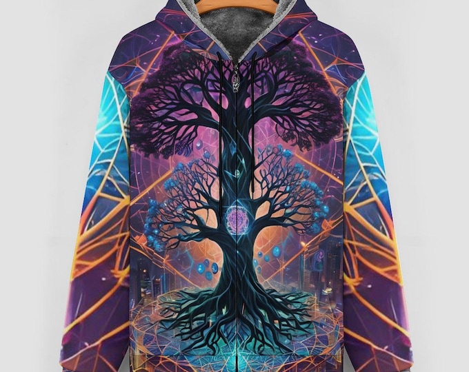 Tree of Life Zippered Hoodie for Sale by Swaggy Shirt on Etsy, Nature Lover Sweater, Tree Roots Hoodie, Forest Tree Hoodie, Adventure Hoodie