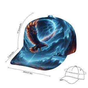 Boné de águia nativa Thunderbird das Primeiras Nações Indígenas à venda pela Swaggy Shirts no Etsy, boné de águia nativa americana, boné de beisebol Thunderbird imagem 6