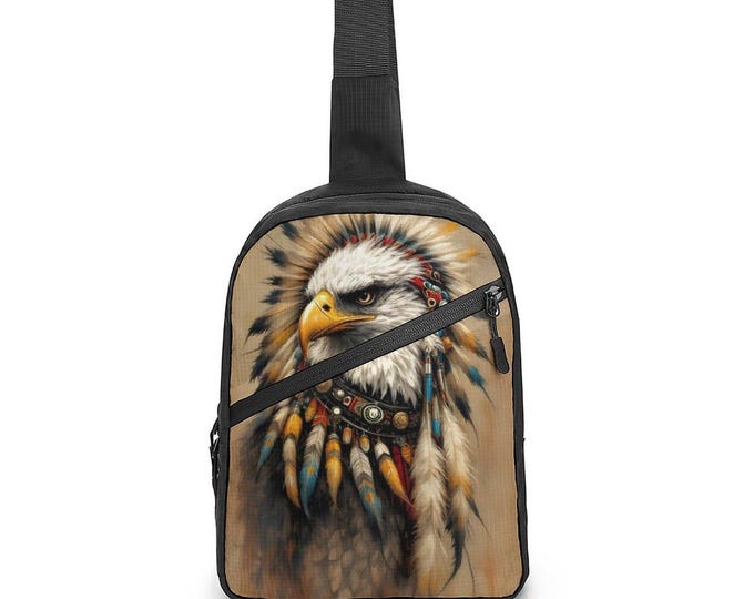 Indigenous First Nations Native Eagle Crossbody Sling Bag for Sale by Swaggy Shirts on Etsy, Native American Bag, America Eagle Shoulder Bag