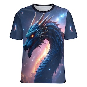 Kosmisches Drachen T-Shirt zum Verkauf von Swaggy Shirts auf Etsy, Drachen Liebhaber T-Shirt, Fantasy Drachen Shirt, Drachen Grafik T-Shirt, Geschenke für Tierliebhaber