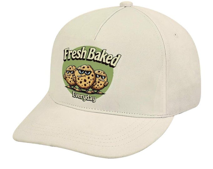 Fresh Baked Everyday Cannabis Hat, Adjustable Polyester Bent Fitted Caps, Custom Baseball Hat, Marijuana Leaf Cap, Outdoor Sports Hat Gifts