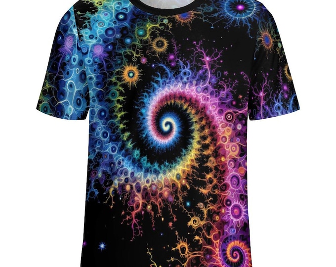 Trippy Fractal Sacred Geometry Shirt For Sale by Swaggy Shirts Online Etsy Apparel Store, Gift For Him, Boyfriend Gift, Fractal Lovers Tee