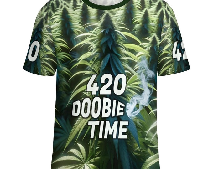 Cannabis T-Shirt for Sale by Swaggy Shirts on Etsy, Men's Marijuana Shirts, 420 Doobie Time T-Shirt, Funny Cannabis Shirt, Weed Gift for Him