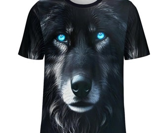 Black Wolf Spirit T-Shirt for Sale by Swaggy Shirts on Etsy, Wolf Lovers Shirt, Animal T-Shirt, Wolf Graphic Tee, Gift for Him, Wolf Shirts