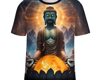 Buddha Spirit T-Shirt for Sale by Swaggy Shirt on Etsy, Meditation Buddha Shirt, Buddhist Tee, Yoga Shirt, Men Buddhist Shirt, Buddhist Gift