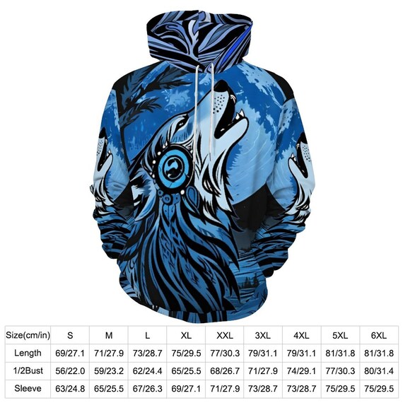 Native Howling Wolf Hoodie for Sale by Swaggy Shirts Etsy Wolf Spirit Animal Sweater Men s Wolf Hoodies Animal Lover Hoodie Wolves Gifts Etsy