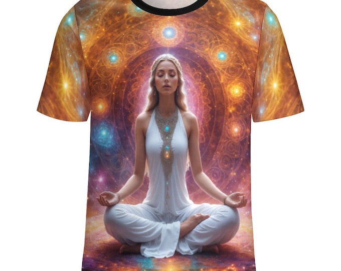 Mystical Enchanted Yoga Meditation T-Shirt for Sale by Swaggy Shirts on Etsy, Namaste Shirt, Yoga Shirt for Woman, Yoga Lover Tee, Yoga Gift