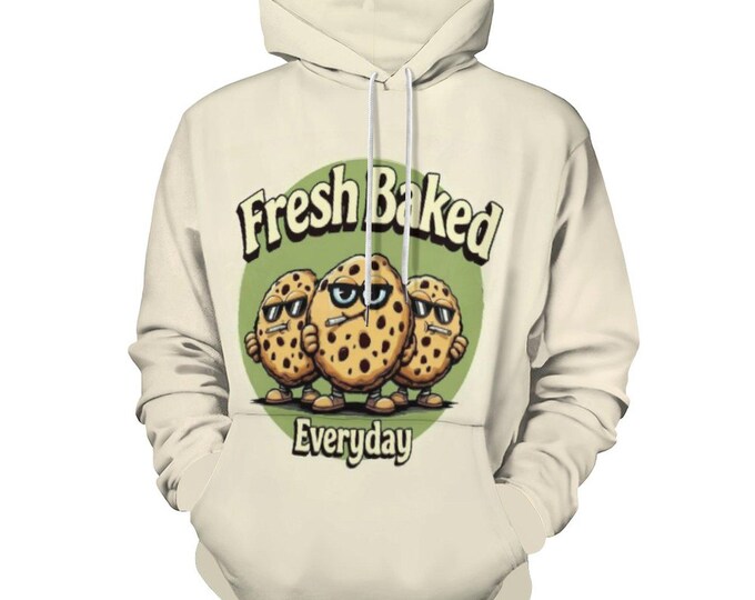 Fresh Baked Everyday Cannabis Hoodie for Sale by Swaggy Shirts on Etsy, Funny Cannabis Sweater, Marijuana Lovers Hoodie, Weed Stoner Hoodie