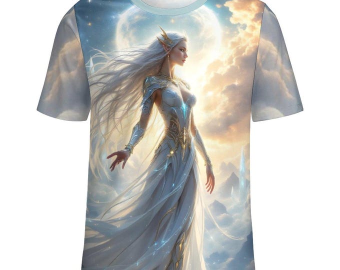 Celestial Goddess T-Shirt for Sale by Swaggy Shirt on Etsy, Moon Goddess Shirt, Mystical Goddess Tee, Elven Goddess Shirt, Magic Goddess Tee
