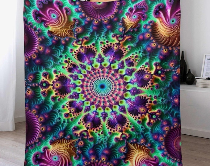 Fractal Flannel Blanket (One-sided Printing)-40"×50"